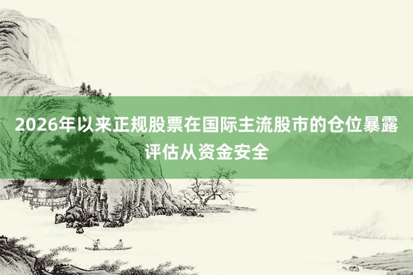 2026年以来正规股票在国际主流股市的仓位暴露评估从资金安全