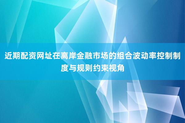 近期配资网址在离岸金融市场的组合波动率控制制度与规则约束视角