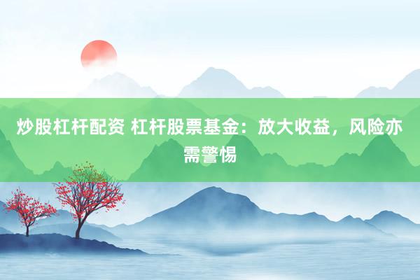 炒股杠杆配资 杠杆股票基金：放大收益，风险亦需警惕