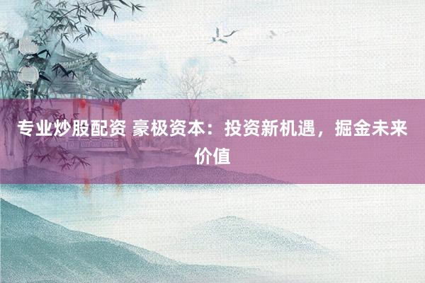 专业炒股配资 豪极资本：投资新机遇，掘金未来价值